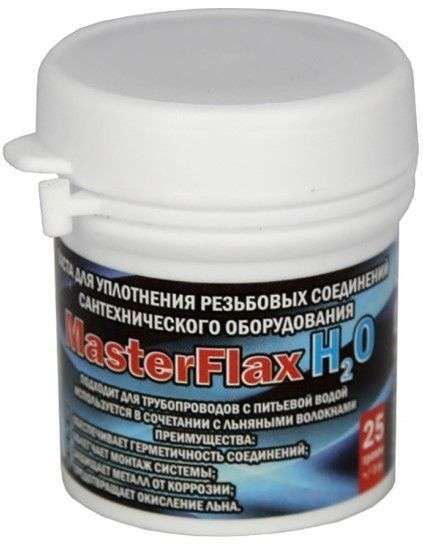 Паста для уплотнения резьбовых соединений Master Flax H2O (тюбик 25 гр)